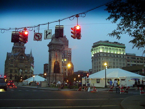 Syracuse on the night of the Jazz Festival