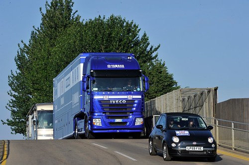 Iveco Trucks Logo. Fiat 500C and Iveco Truck on