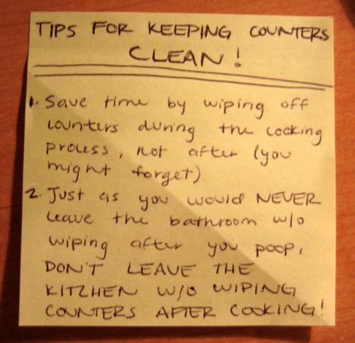 Tips for keeping counters clean!