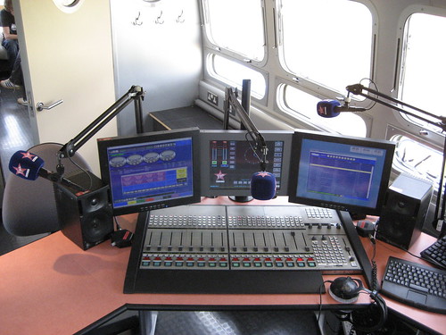 Inside the Virgin Radio Airstream studio