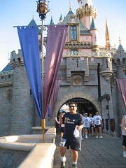 The marathon went right through Sleeping Beauty's Castle. (09/02/07)