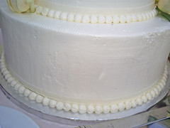 Closeup of Wedding Cake from Layers in Monterey, CA