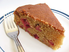 Rhubarb Cornmeal Cake