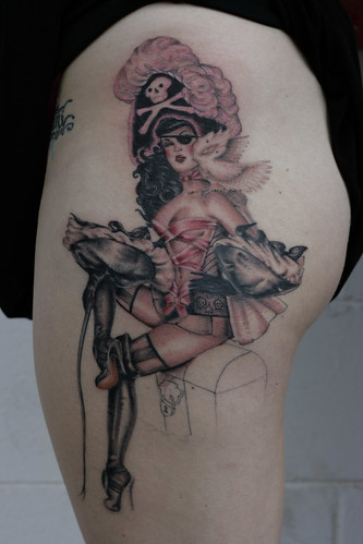 pirate city tattoo. New pirate lady tattoo by