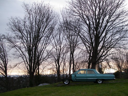Somehow this photo of an old car on North Beacon Hill captures much of the post-holiday feeling of a Seattle January. Photo by Matthew Rutledge.