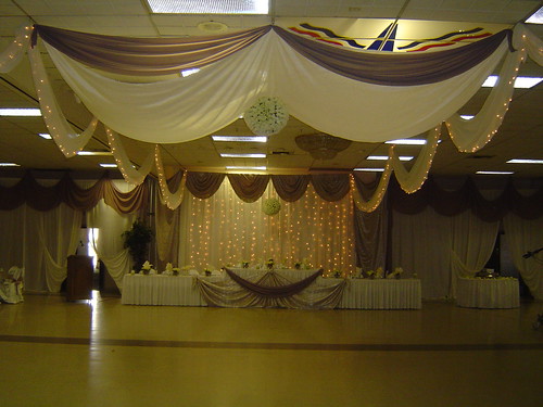 How to hide an ugly ceiling at your wedding photo wedding decoration 