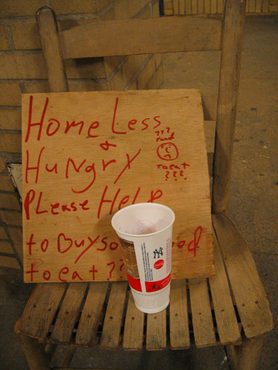 homeless and hungry