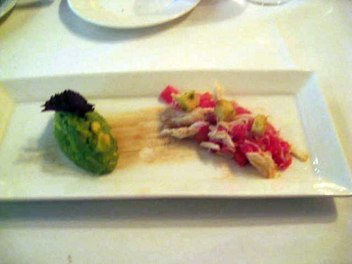 Courtright's - Willow Springs, Illinois - Watermelon, Crab and Avocado Salad with Mango Dressing