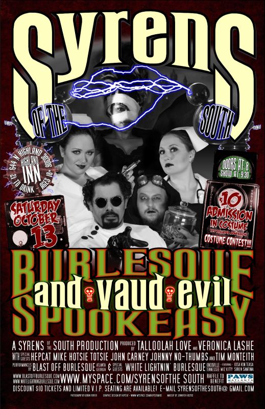 2007-10-13 Syrens Spookeasy Show Poster