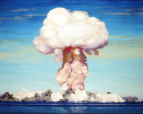  mushroom cloud of the first Atomic Bomb 
