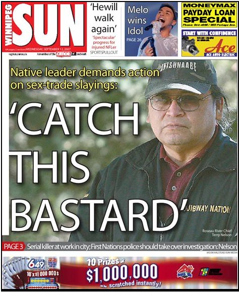 Native police should hunt serial killer, says Nelson