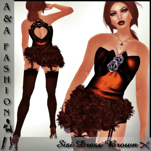 A&A Fashion Sisi Dress Brown [ TT ]