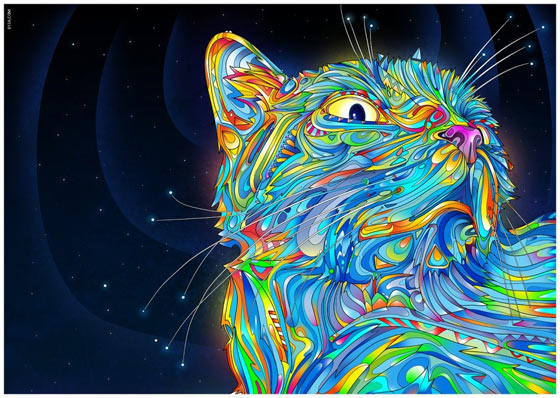  Universo de colores en dibujos de gatos, autos o cualquier otro personaje