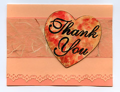Watercolor Heart Thank You Card
