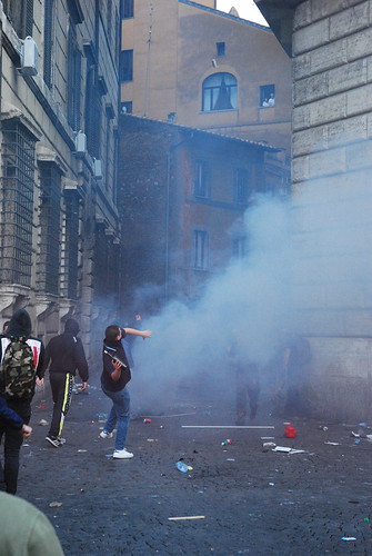Bottle thrower and teargas