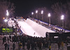 A view of the halfpipe with a crowd at Mountain Creek Resort, New Jersey