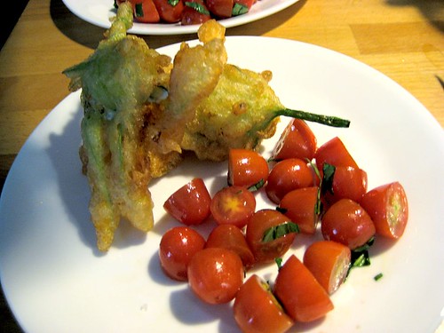 plated fried zucchini