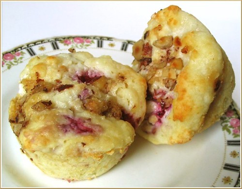 Raspberry Muffin with Brown Sugar Hazelnut Streusel