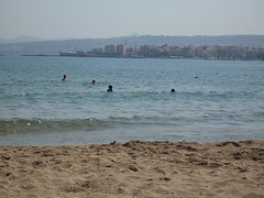 distant chania from beach