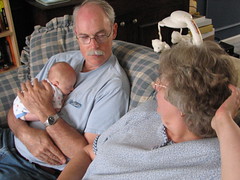 Connor with Grandma and Grampa
