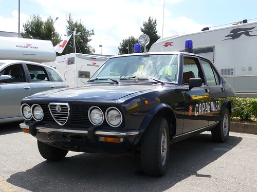 A very nice late 1970s Alfetta of the Carabinieri sadly not registered