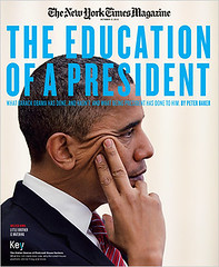 New York Times Sunday Magazine cover, 10/17/2010, The Education of a President