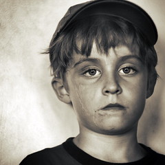 Playground (Marianne Le Carrour Photography) Tags: boy portrait white black face digital canon - 955099137_6d78cd8f36_m
