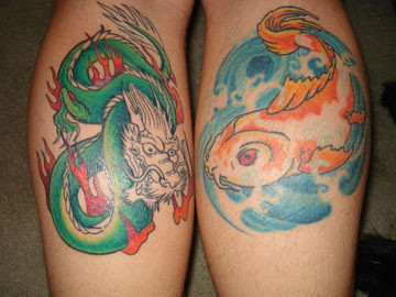 Dragon and Koi Tattoo picture