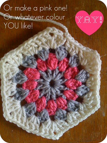 crocheted hexagon