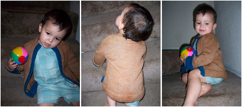 toddler seamless hybrid_on the stairs