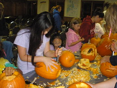 Carving Pumpkins at 4-H
