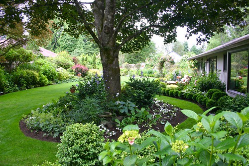Woodley Garden - view across the yard