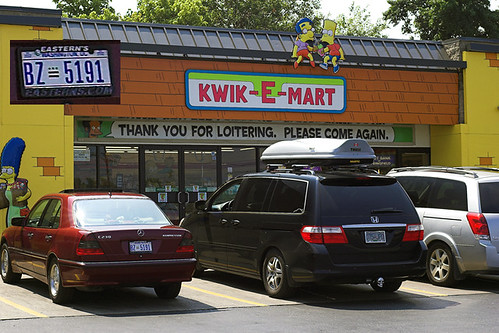 In front of the Kwik-E-Mart in DC
