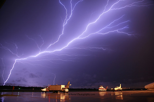 Lightning at the Ankeny Airport