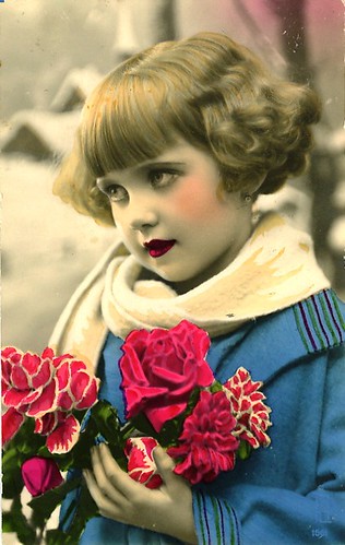 Vintage Postcard ~ Little Deco Girl by chicks57.