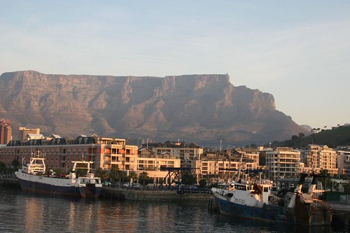 view of Table Mountain from our hotel room