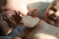 Two naked babies