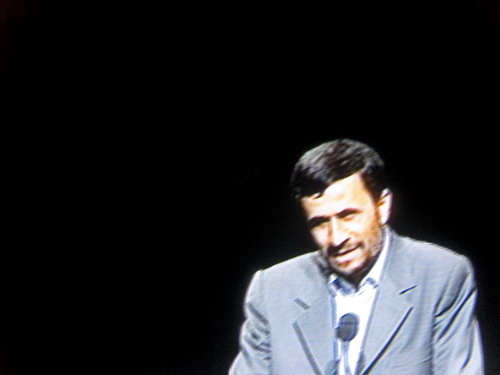 Ahmadinejad in the dark