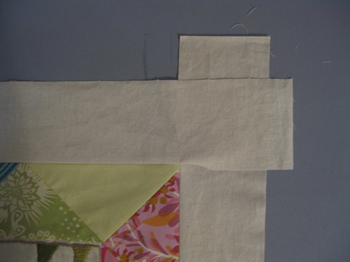 A:  Sew overlaping borders
