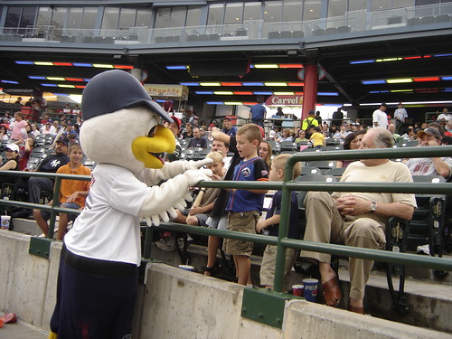 Sandy Seagull at the Cyclones Game