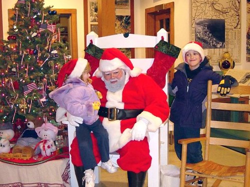 Kids of all ages love to see Santa at Natural Tunnel State Park