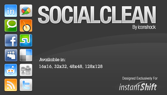 SocialClean- Free Social Network Icons