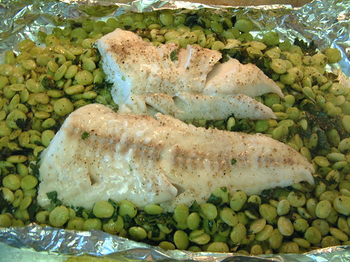 Cod with Lima Beans