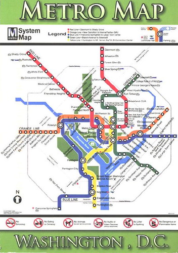map of dc metro. Washington D.C. - Metro Map