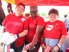 ONE/(RED) volunteers Rachel, Carnie and Sammi