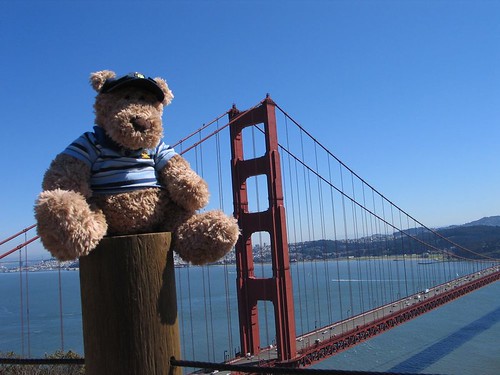 P.J. in front of Golden Gate Bridge