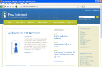 New Pew Internet & American Life site