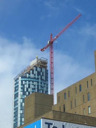 New building and crane