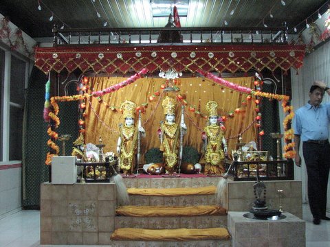 deities at the temple..ram,lakshman, sita