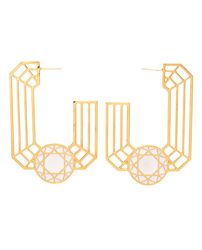 Lara Bohinc ‘emerald’ hoop earrings